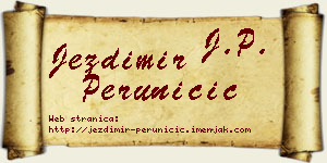 Jezdimir Peruničić vizit kartica